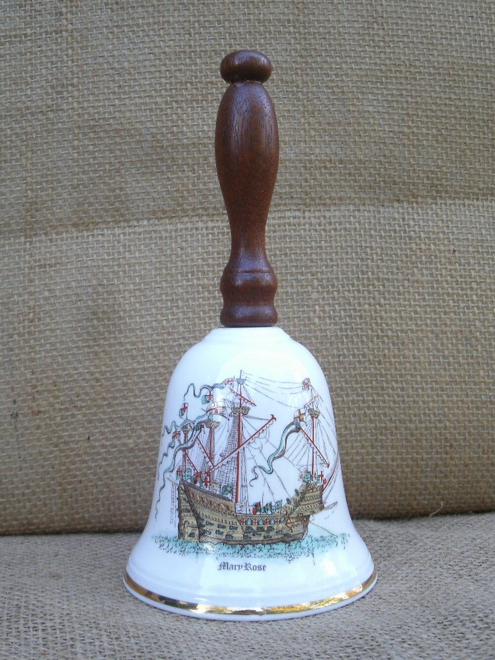 Vintage Mary Rose Ship Commemorative Bell Royal Grafton